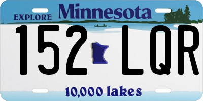 MN license plate 152LQR