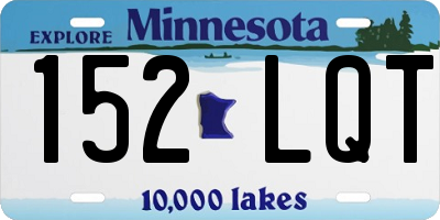 MN license plate 152LQT