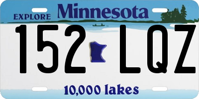 MN license plate 152LQZ