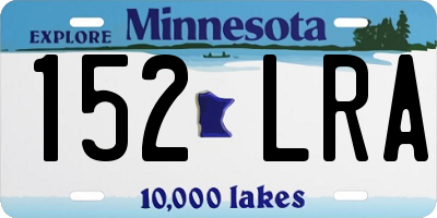 MN license plate 152LRA