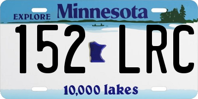 MN license plate 152LRC