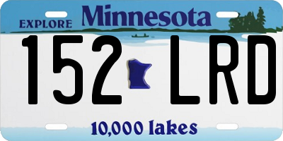 MN license plate 152LRD