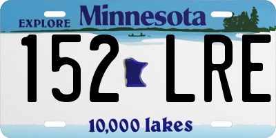 MN license plate 152LRE