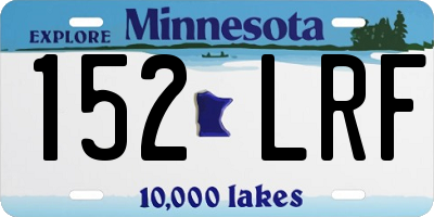 MN license plate 152LRF