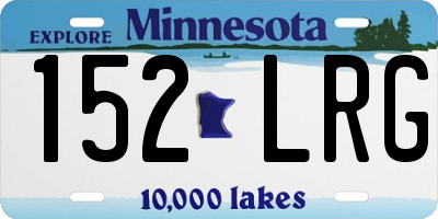 MN license plate 152LRG