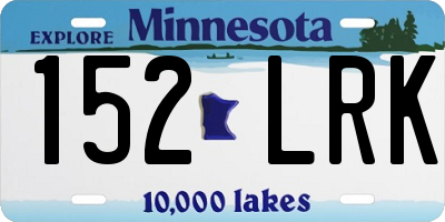 MN license plate 152LRK