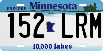MN license plate 152LRM