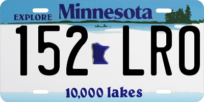 MN license plate 152LRO