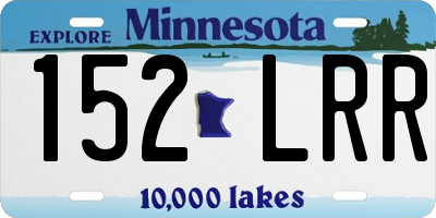 MN license plate 152LRR