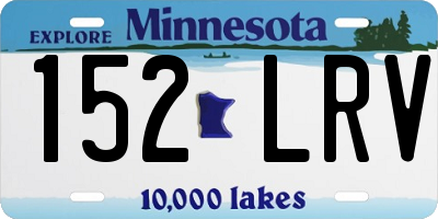 MN license plate 152LRV