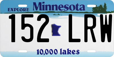 MN license plate 152LRW