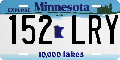 MN license plate 152LRY