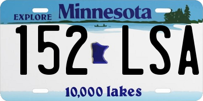 MN license plate 152LSA