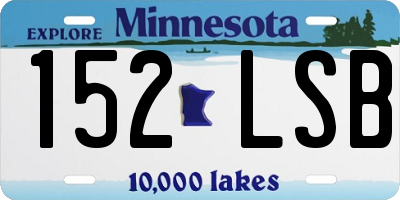MN license plate 152LSB