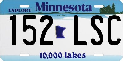 MN license plate 152LSC