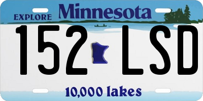 MN license plate 152LSD