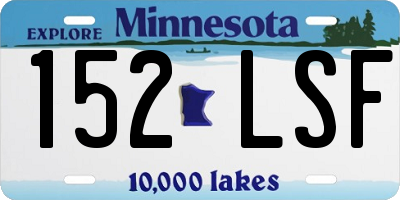 MN license plate 152LSF