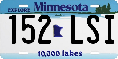 MN license plate 152LSI