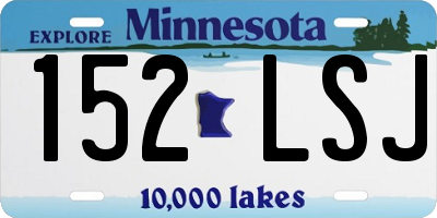 MN license plate 152LSJ