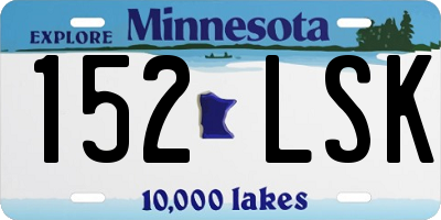 MN license plate 152LSK