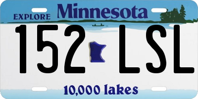 MN license plate 152LSL