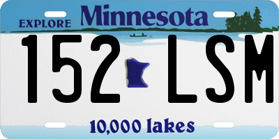 MN license plate 152LSM