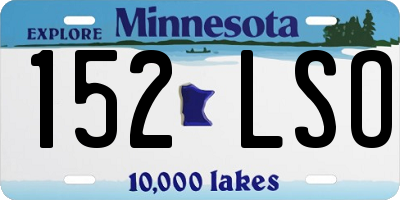 MN license plate 152LSO
