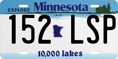 MN license plate 152LSP