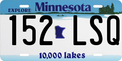 MN license plate 152LSQ
