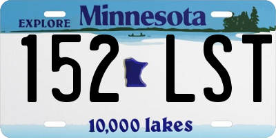 MN license plate 152LST