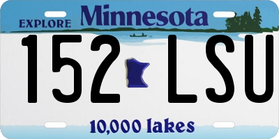 MN license plate 152LSU