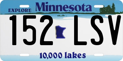 MN license plate 152LSV