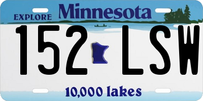 MN license plate 152LSW