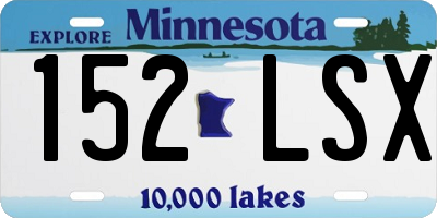 MN license plate 152LSX