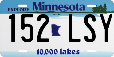 MN license plate 152LSY