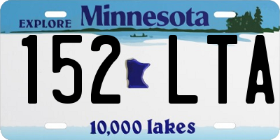 MN license plate 152LTA