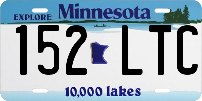 MN license plate 152LTC