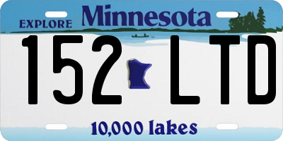 MN license plate 152LTD