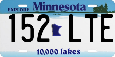 MN license plate 152LTE