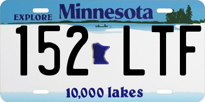 MN license plate 152LTF