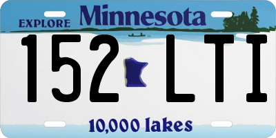 MN license plate 152LTI