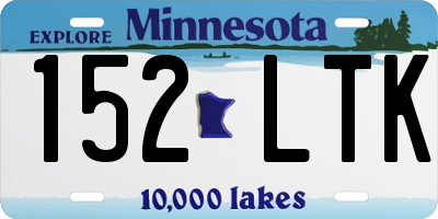 MN license plate 152LTK