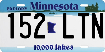 MN license plate 152LTN