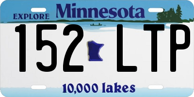 MN license plate 152LTP