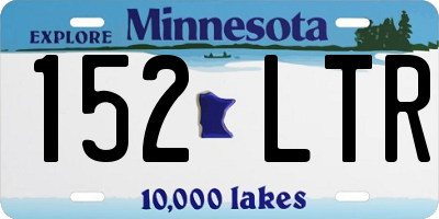 MN license plate 152LTR