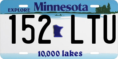 MN license plate 152LTU