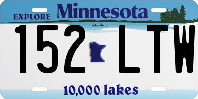 MN license plate 152LTW
