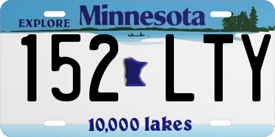 MN license plate 152LTY
