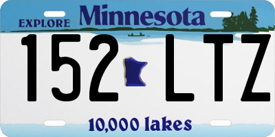 MN license plate 152LTZ