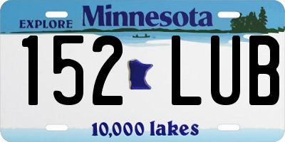 MN license plate 152LUB